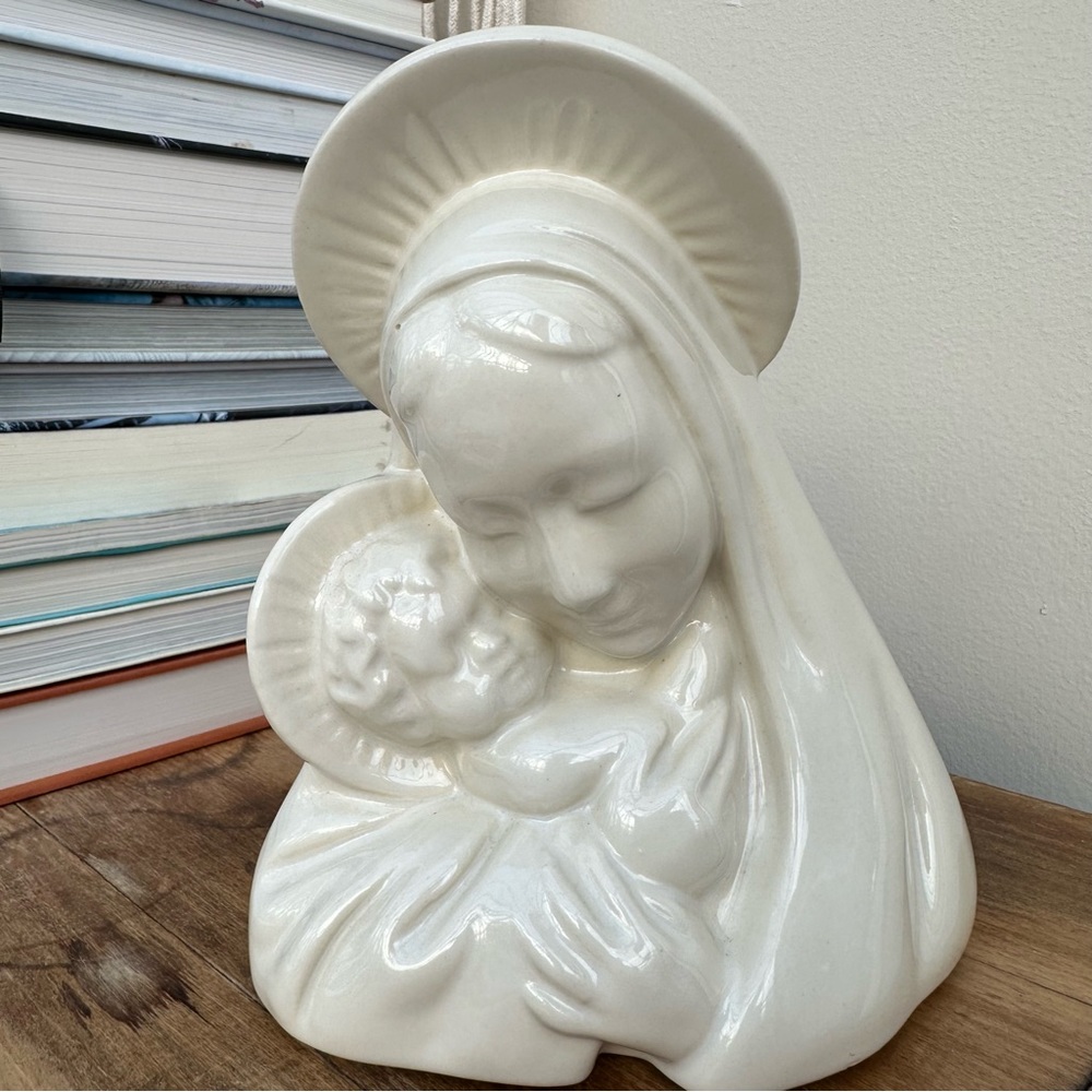 Vintage Madonna and Child Planter